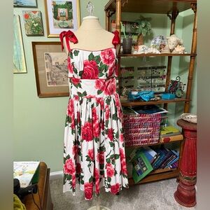 Vixen by Micheline Pitt Floral Midi Dress